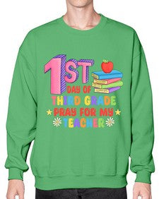 third day of third Grade 944# - third grade- Sweatshirt - Crew