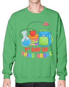 third day of third Grade 945# - third grade- Sweatshirt - Crew