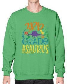 third grade asaurus 948# - third grade- Sweatshirt - Crew