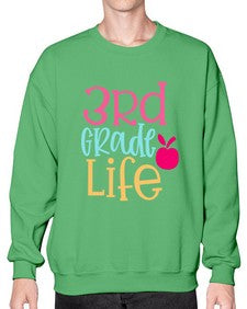third grade life design 966# - third grade- Sweatshirt - Crew
