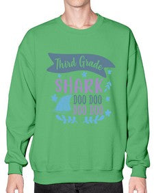 third grade shark doo doo doo doo 972# - third grade- Sweatshirt - Crew