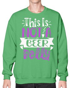 this is not a beer belly 1648# - beer- Sweatshirt - Crew