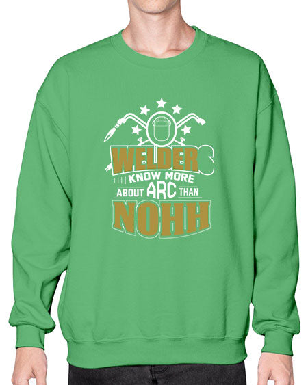 welder know more about arc than nohh1617# - welder- Sweatshirt - Crew