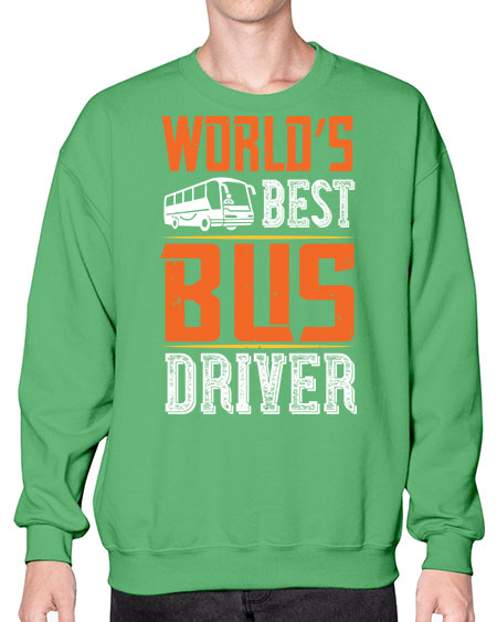 worlds best bus driver Style 1668# - Bus Driver- Sweatshirt - Crew