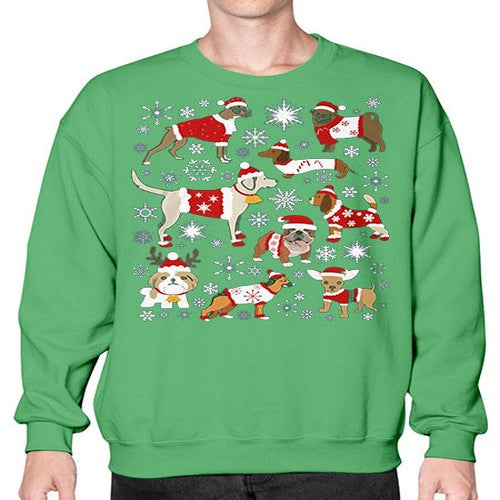 x mas dogs shirt 248# - dogs- Sweatshirt - Crew