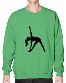 yoga pose  631# - yoga- Sweatshirt - Crew