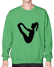 yoga pose  633# - yoga- Sweatshirt - Crew