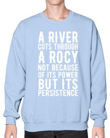 A river cuts through a roky 4# - motorcycle- Sweatshirt - Crew