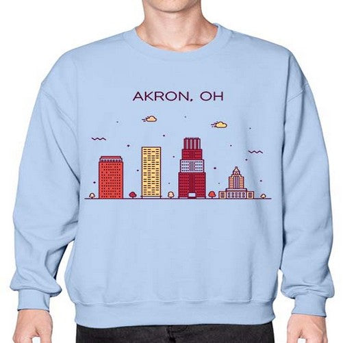 AkronOH 285# - cities- Sweatshirt - Crew