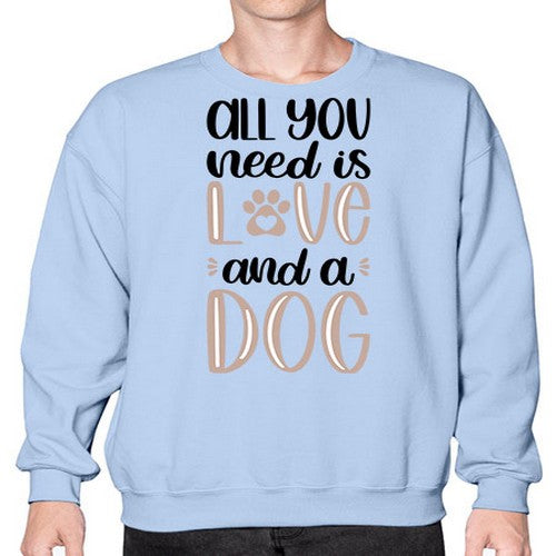 All You Need Is Love Style 36# - dogs- Sweatshirt - Crew