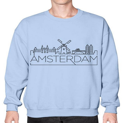 Amsterdam Minimal Skyline 317# - cities- Sweatshirt - Crew