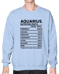 Aquarius Nutrition Facts 67# - aquarius- Sweatshirt - Crew