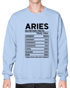Aries Nutrition Facts 97# - aries- Sweatshirt - Crew