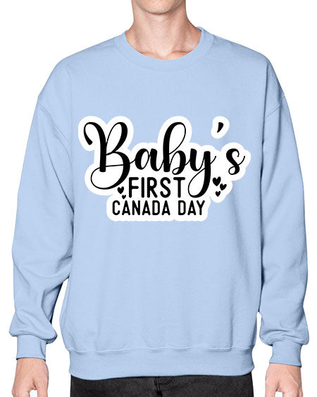Baby s First Canada Day 275# - baby- Sweatshirt - Crew