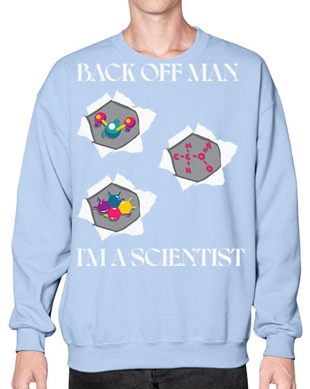 BackOffManImAScientistSkinite Scientist Skinite 289# - general science- Sweatshirt - Crew