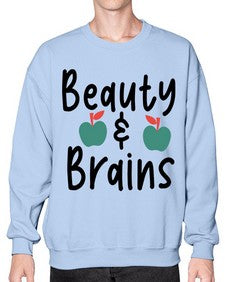 Beauty and Brains 18# - general school- Sweatshirt - Crew