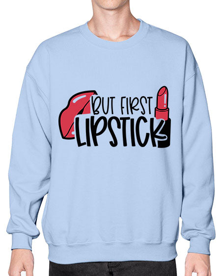 But First Lipstick Style 119# -makeup Sweatshirt - Crew