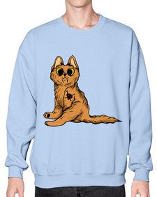 Cat 43# - cartoon animals- Sweatshirt - Crew