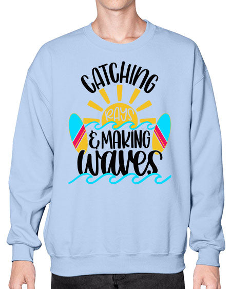 Catching Rays Making Waves Style 49# - summer- Sweatshirt - Crew