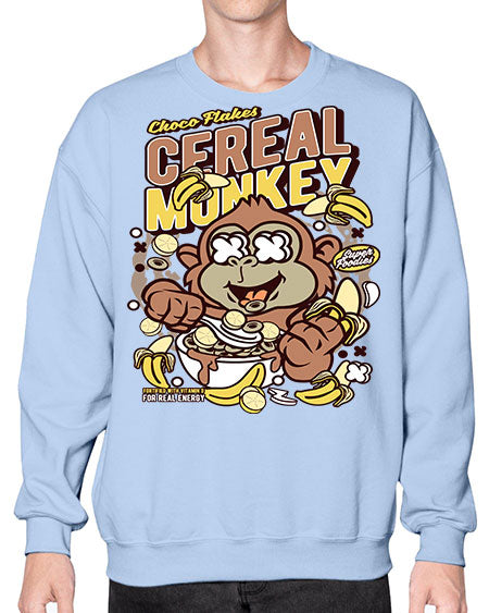 Cereal Monkey - monkey- Sweatshirt - Crew