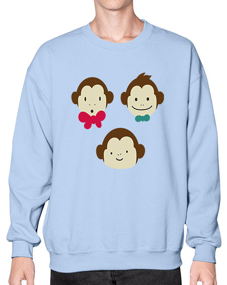 Cute_little_monkeys_5425 - monkey- Sweatshirt - Crew