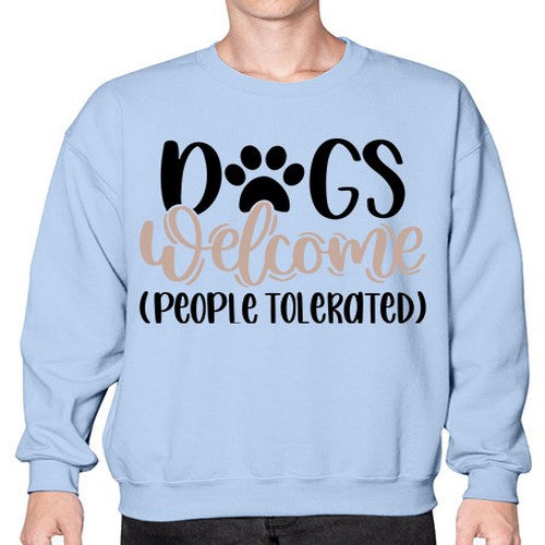 Dogs Welcome Style 21# - dogs- Sweatshirt - Crew