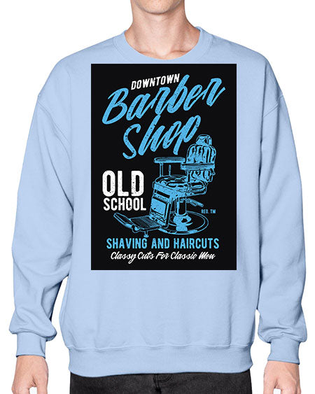 Downtown Barbershop CS729# - barber- Sweatshirt - Crew