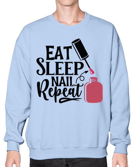 Eat Sleep Nail Repeat 737# - nail tech- Sweatshirt - Crew