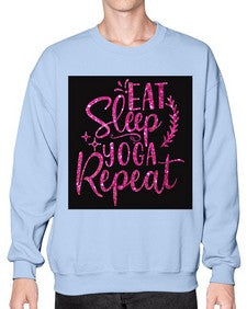 Eat Sleep Yoga Repeat  207# - yoga- Sweatshirt - Crew