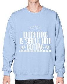 Everything is simple with Boating 17# - boats- Sweatshirt - Crew