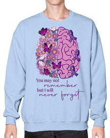 Floral Brain I Will Never Forget 146# - alzheimers- Sweatshirt - Crew