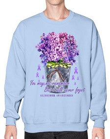 Flower Remember AlzheimerS Awareness 148# - alzheimers- Sweatshirt - Crew