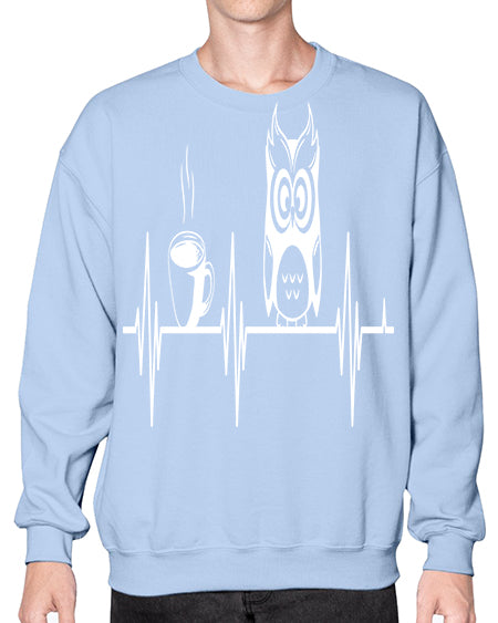 Funny Coffee Lover Night Owl A TurtleRabbit 5# - owl- Sweatshirt - Crew