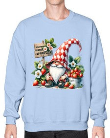Gnome Strawberry Patch 999# - strawberry- Sweatshirt - Crew