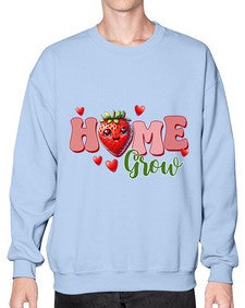 Home Grown Groovy Strawberry 1054# - strawberry- Sweatshirt - Crew