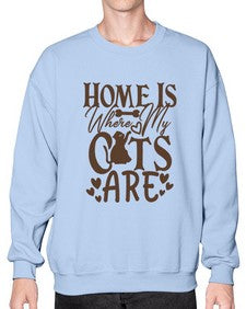 Home Is Where My Cats Are Style 15# - cats- Sweatshirt - Crew