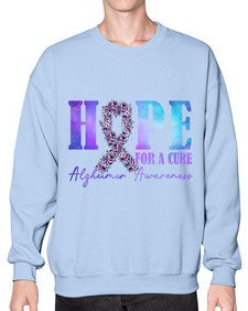Hope For A Cure AlzheimerS Awareness 163# - alzheimers- Sweatshirt - Crew