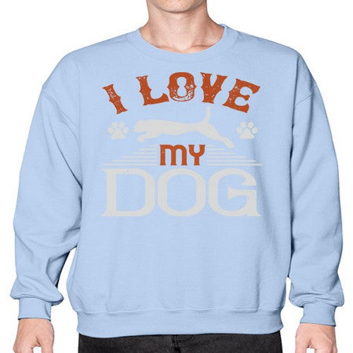 I Love My Dog Style 189# - dogs- Sweatshirt - Crew