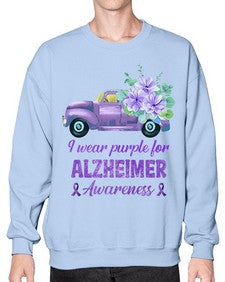 I Wear Purple For AlzheimerS Awareness 168# - alzheimers- Sweatshirt - Crew