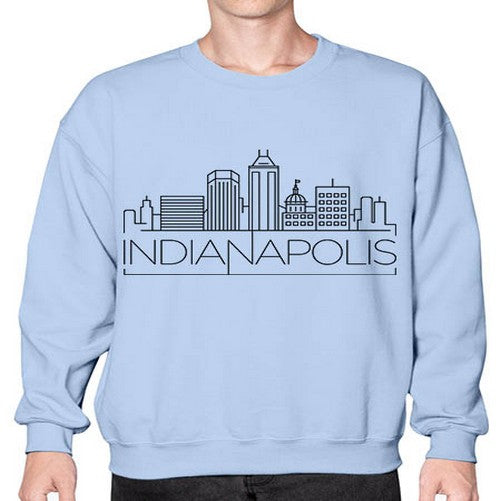 Indianapolis Minimal Skyline 946# - cities- Sweatshirt - Crew