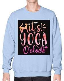It s yoga O clock  345# - yoga- Sweatshirt - Crew