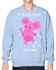 Its All Yoga All the Time 347# - yoga- Sweatshirt - Crew