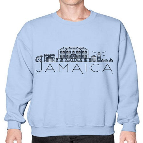Jamaica Minimal Skyline 987# - cities- Sweatshirt - Crew