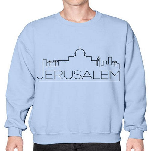 Jerusalem Minimal Skyline 993# - cities- Sweatshirt - Crew