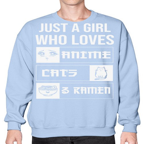 Just A Girl Who Loves 263# - anime- Sweatshirt - Crew