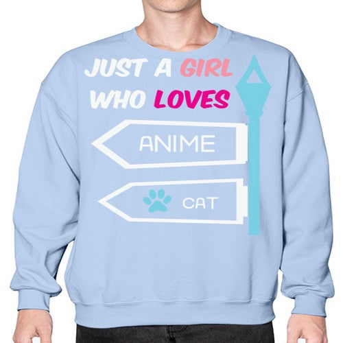 Just A Girl Who Loves Anime 264# - anime- Sweatshirt - Crew
