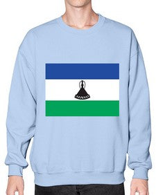 Lesotho 1129# - world flags- Sweatshirt - Crew
