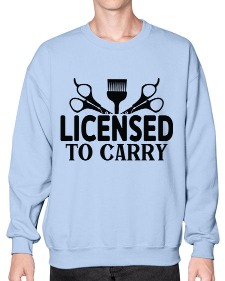 Licensed To Carry 1050# - hairdresser- Sweatshirt - Crew