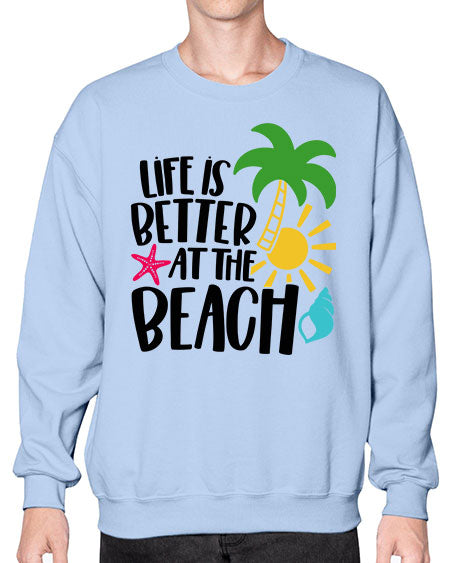 Life Is Better At The Beach Style 34# - summer- Sweatshirt - Crew