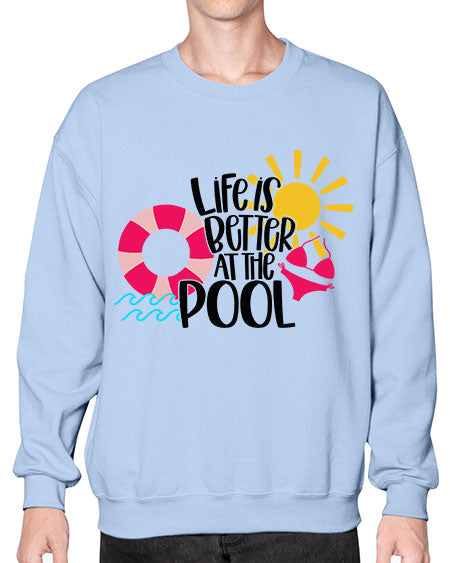 Life Is Better At The Pool Style 33# - summer- Sweatshirt - Crew